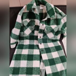 Zara Buffalo check car coat